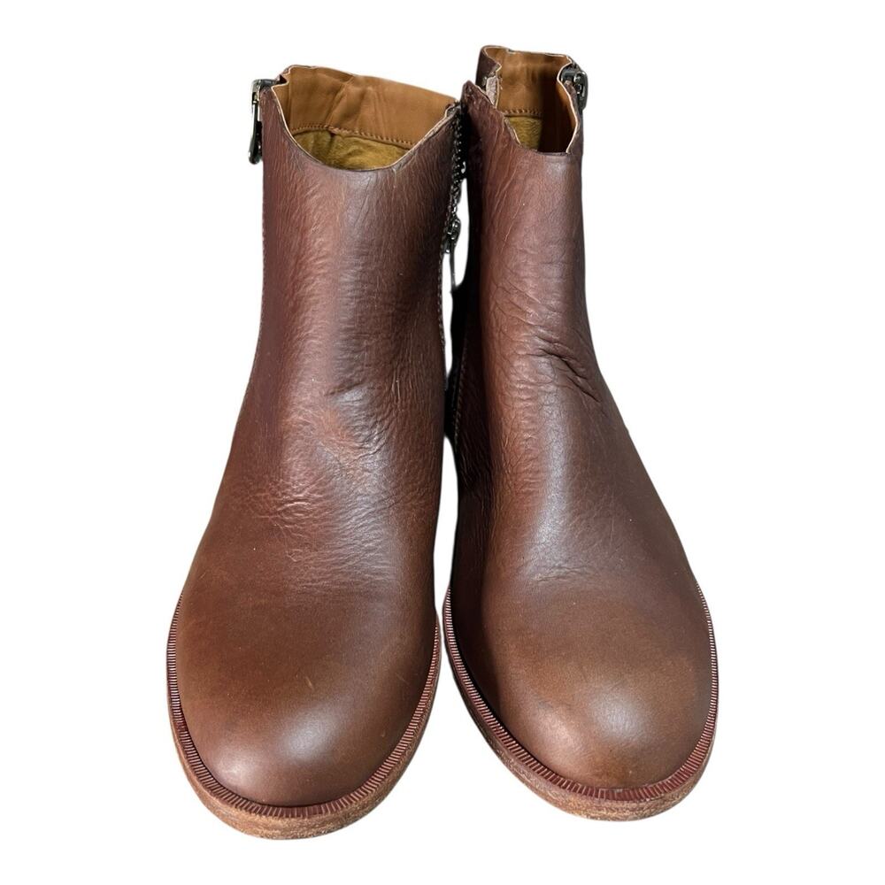 Korke-Ease Brown Leather Ankle Booties Women’s Shoe Size 7.5 - Picture 2 of 6